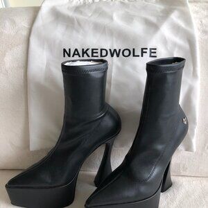 Naked Wolf OPAL Black Leather Boots